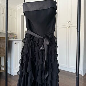 White House Black Market Strapless Black Dress